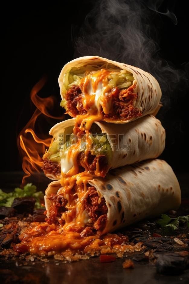 Flame-grilled loaded wraps
